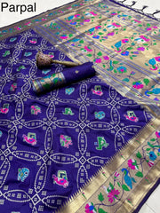 Bandhani Patola Silk Paithani Saree