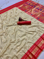 Traditional Paithani Kadiyal Border Saree