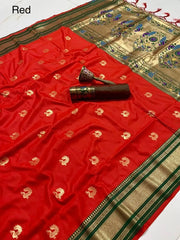 Traditional Paithani Kadiyal Border Saree