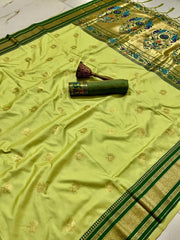 Traditional Paithani Kadiyal Border Saree