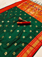 Traditional Paithani Kadiyal Border Saree