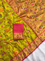 Super-Hit All Over Tissue Silk Paithani Saree