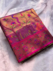 Super-Hit All Over Tissue Silk Paithani Saree