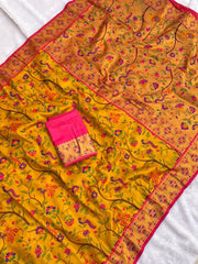 Super-Hit All Over Tissue Silk Paithani Saree