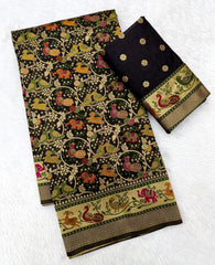 Pure Rajwadi Pashmina Paithani Style Silk Saree
