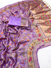 Pure Rajwadi Pashmina Paithani Style Silk Saree