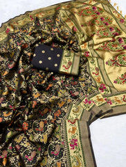 Pure Rajwadi Pashmina Paithani Style Silk Saree