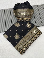 Pure Khadi Dolla Cotton Designer Bridal Saree with Sabyasachi Scallop Border