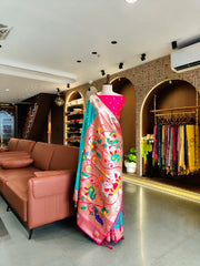 Premium Organza Rajhans Paithani Saree