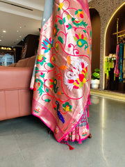 Premium Organza Rajhans Paithani Saree