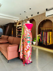 Premium Organza Rajhans Paithani Saree