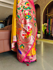 Premium Organza Rajhans Paithani Saree