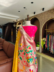 Premium Organza Rajhans Paithani Saree