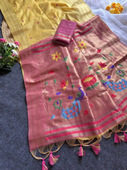 Premium Paithani Soft Muga Cotton Saree