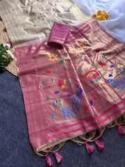 Premium Paithani Soft Muga Cotton Saree