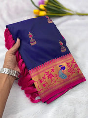 Traditional Jumkha Soft Silk Paithani Saree