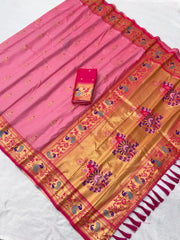 Traditional Jumkha Soft Silk Paithani Saree