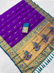 Traditional Jumkha Soft Silk Paithani Saree