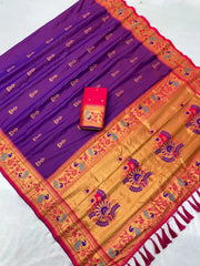 Traditional Jumkha Soft Silk Paithani Saree