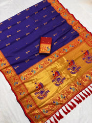 Traditional Jumkha Soft Silk Paithani Saree