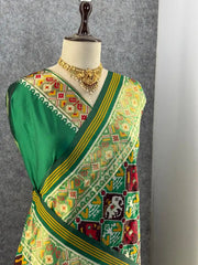 Premium Patola Weaving Elephant Design Saree