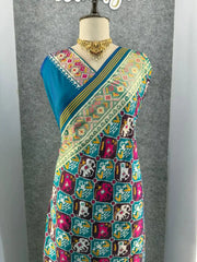 Premium Patola Weaving Elephant Design Saree