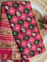 Premium Patola Weaving Elephant Design Saree