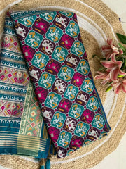 Premium Patola Weaving Elephant Design Saree