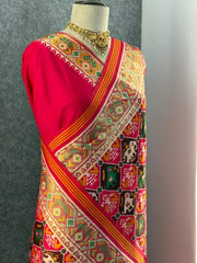 Premium Patola Weaving Elephant Design Saree
