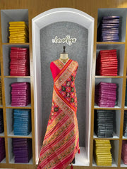 Premium Patola Weaving Elephant Design Saree