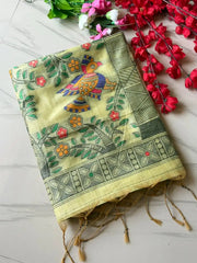 Madhubani Soft Muga Cotton Saree