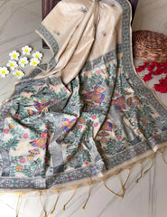 Madhubani Soft Muga Cotton Saree