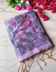Madhubani Soft Muga Cotton Saree