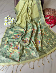 Madhubani Soft Muga Cotton Saree