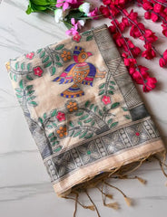 Madhubani Soft Muga Cotton Saree