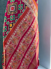 Premium Patola Weaving Phool Jaal Design Saree