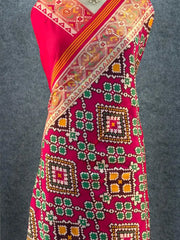 Premium Patola Weaving Phool Jaal Design Saree