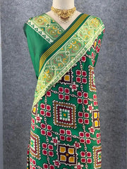Premium Patola Weaving Phool Jaal Design Saree