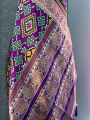 Premium Patola Weaving Phool Jaal Design Saree
