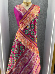 Premium Patola Weaving Phool Jaal Design Saree