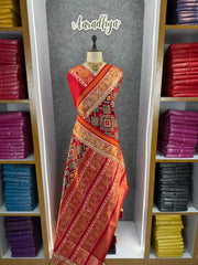 Premium Patola Weaving Phool Jaal Design Saree