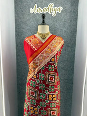 Premium Patola Weaving Phool Jaal Design Saree