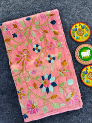 Floral Designer Embroidered Saree