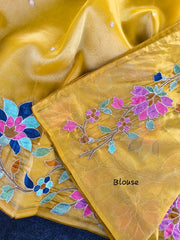 Floral Designer Embroidered Saree