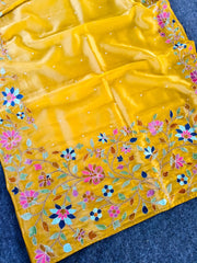 Floral Designer Embroidered Saree