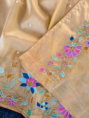 Floral Designer Embroidered Saree