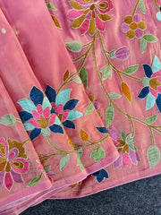 Floral Designer Embroidered Saree