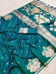 Soft Silk Banarasi Designer Swan Weaving Saree