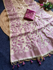 Premium Soft Matka Cotton Jamdani Saree