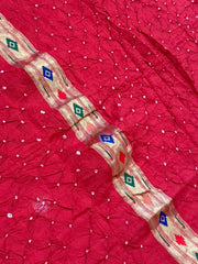 Premium Viscose Pure Paithani Bandhani Fusion Saree